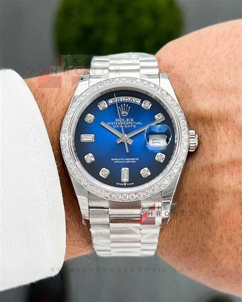 rolex blue brown|rolex day date 36.